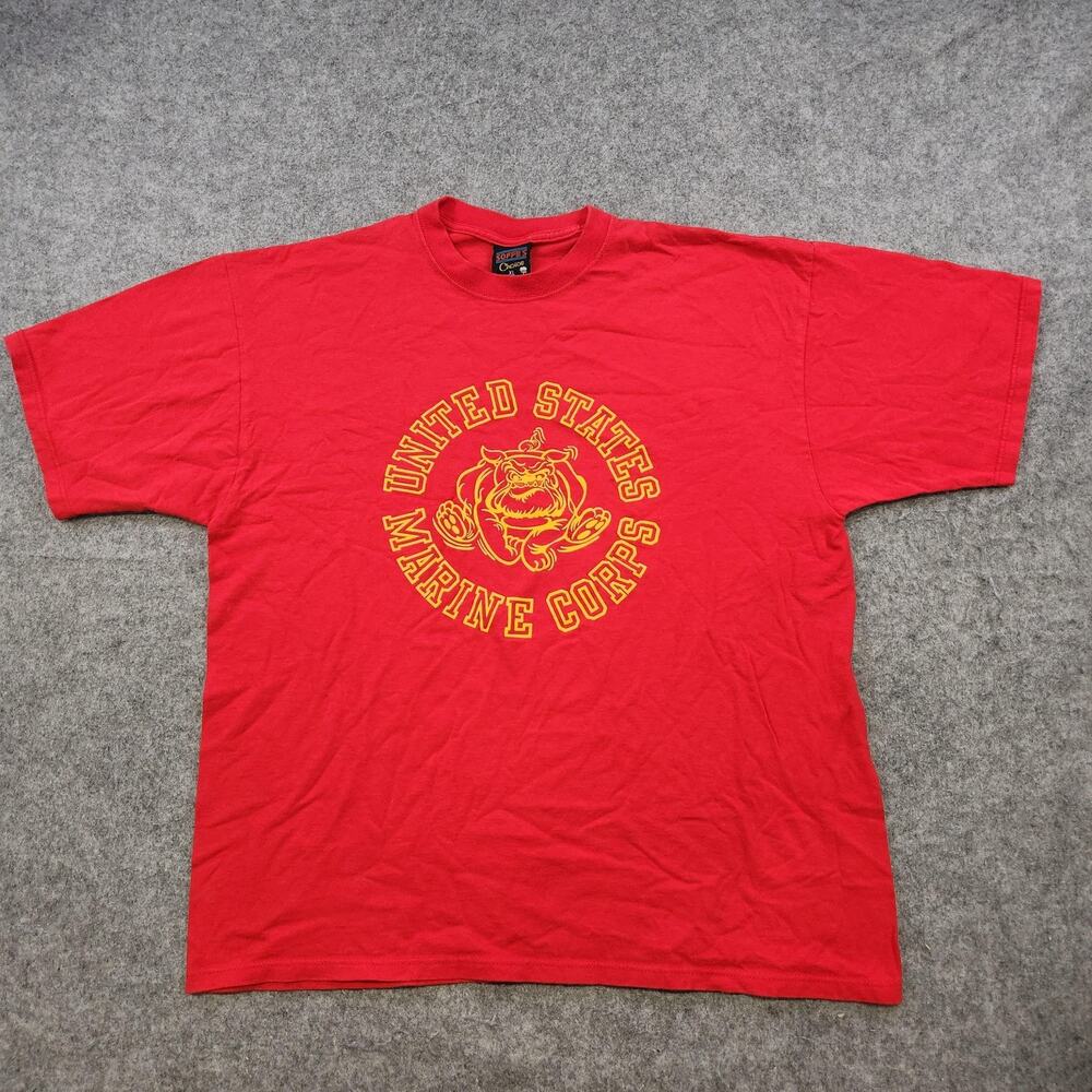 Vintage United States Marine Corps T Shirt Mens XL USMC Military Bulldog 90s Tee - Picture 3 of 13